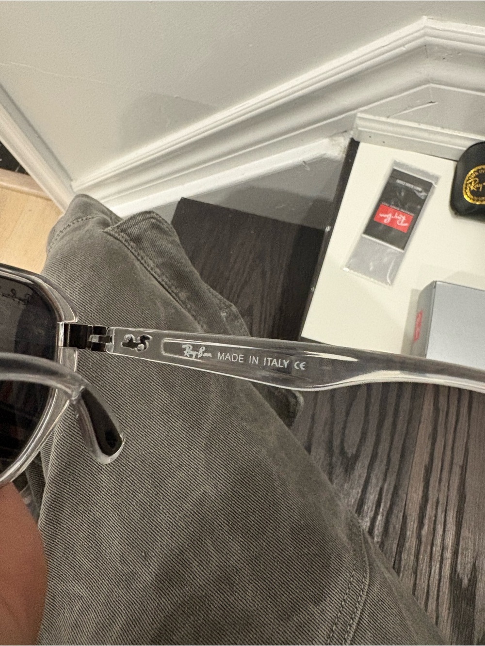 Ray-Ban Men's Polarized Black and Silver Metal Frame Sunglasses - Picture 3 of 5